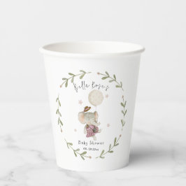Vasos De Papel Elephant Boho Baby Shower Chica Cutest
