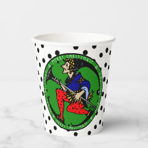 Vasos De Papel Elf, Navidades de Maxfield Parrish-y