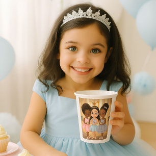 Vasos De Papel Elixir Melanated Princess Magic