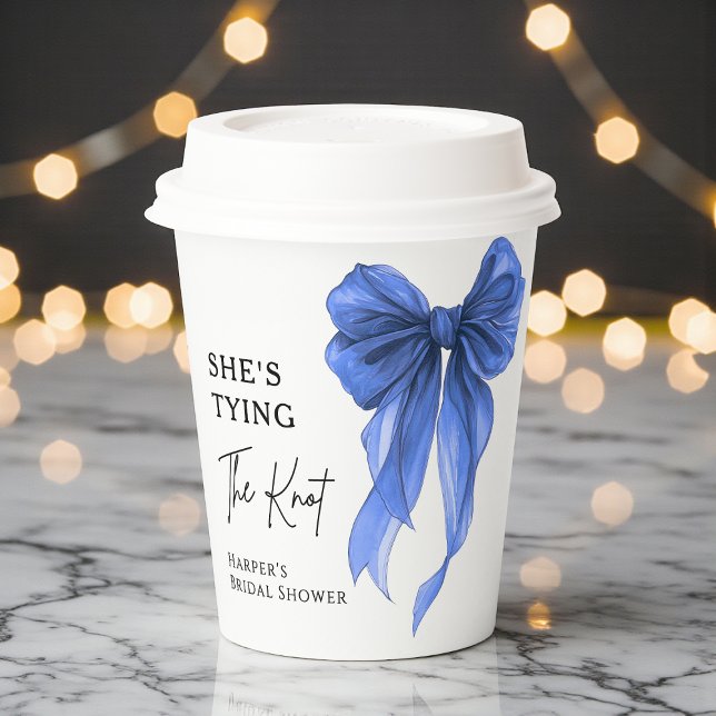 Vasos De Papel Ella está Atando el Nudo Arco Iris Azul Despedida  (Subido por el creador)