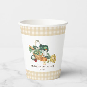 Vasos De Papel Ella está recién salida del mercado Desayuno de bo