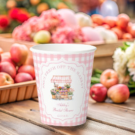 Vasos De Papel Ella está recién salida del mercado Floral Bridal 