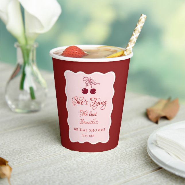 Vasos De Papel Ella se está casando Despedida de soltera (in situ)