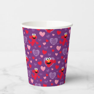 Vasos De Papel Elmo Te Ama El Patrón El día de San Valentín