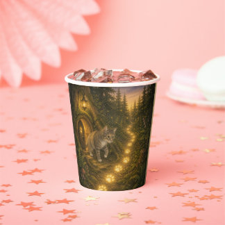Vasos De Papel Elsa aus dem Schnurrwald –Leuchtpfoten Pappbecher