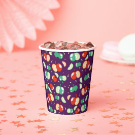 Vasos De Papel Empecemos el Fiesta - Pop Apple en Purple