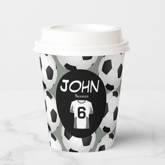 Vasos De Papel Empieza la celebración del sexto cumpleaños (Anverso)