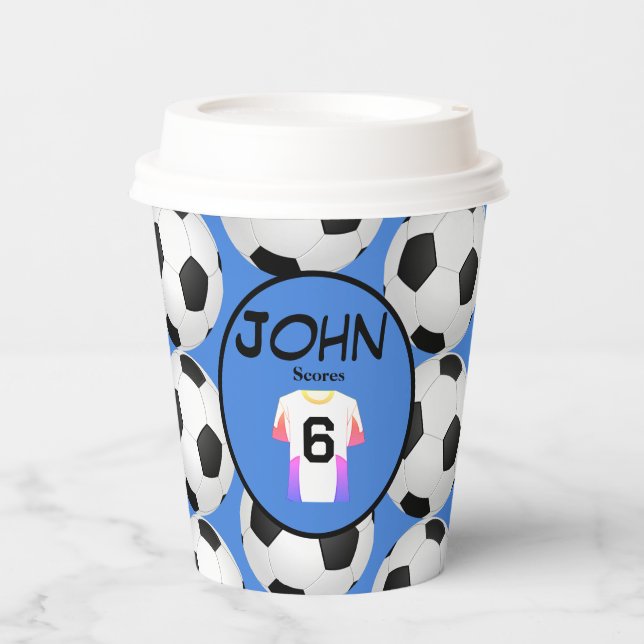 Vasos De Papel Empieza la celebración del sexto cumpleaños (Anverso)