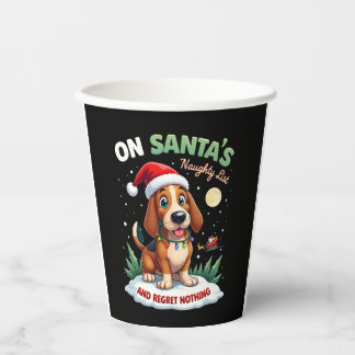 Vasos De Papel En la lista de traviesos de Santa Regret Nothing B