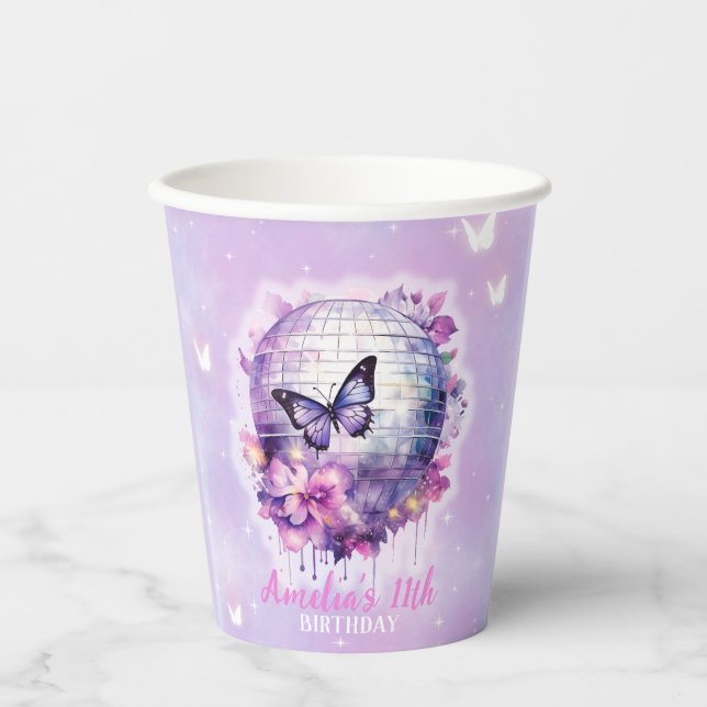 Vasos De Papel En su Copa de Papel de Cumpleaños (Anverso)