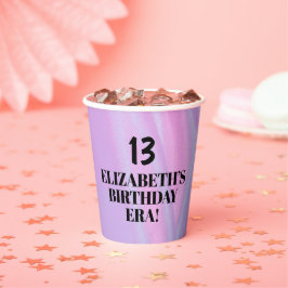 Vasos De Papel En su fiesta de cumpleaños 13