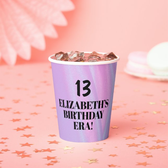 Vasos De Papel En su fiesta de cumpleaños 13 (in situ)