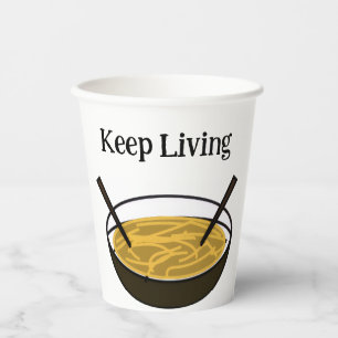 Vasos De Papel En vivo – Diseño de dibujos animados positivo y li