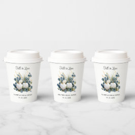 Vasos De Papel Enamorarse de las calabazas blancas y el verde
