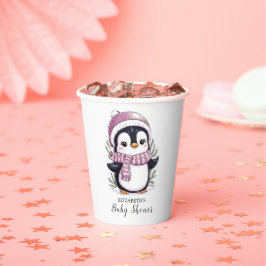 Vasos De Papel Encantador Baby Shower pingüino místico