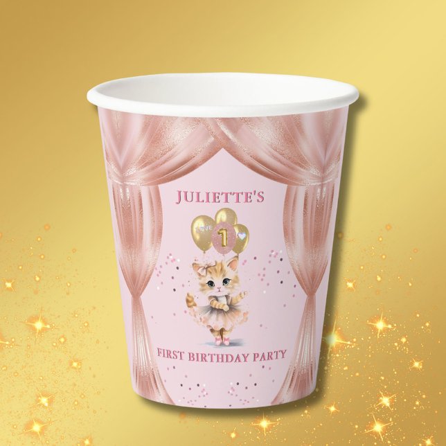 Vasos De Papel Encantador bailarín de gatitos foto primer Chica d (Subido por el creador)