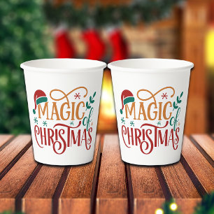 Vasos De Papel Encantador 'Magia de Navidad'