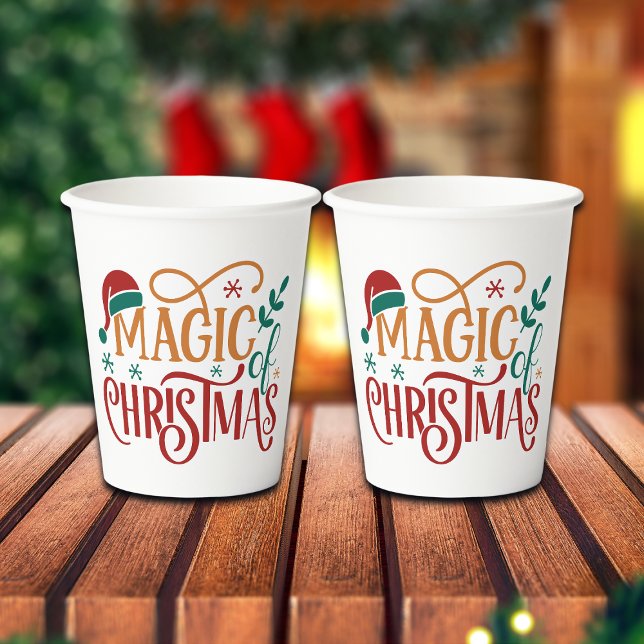 Vasos De Papel Encantador 'Magia de Navidad'  (Subido por el creador)