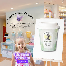 Vasos De Papel Encantador Personalizado Zebra Baby Shower