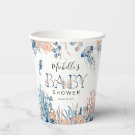 Vasos De Papel Encantadora acuarela bajo el mar Baby Shower