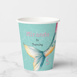 Vasos De Papel Encantadora fiesta de cumpleaños del Chica de la c