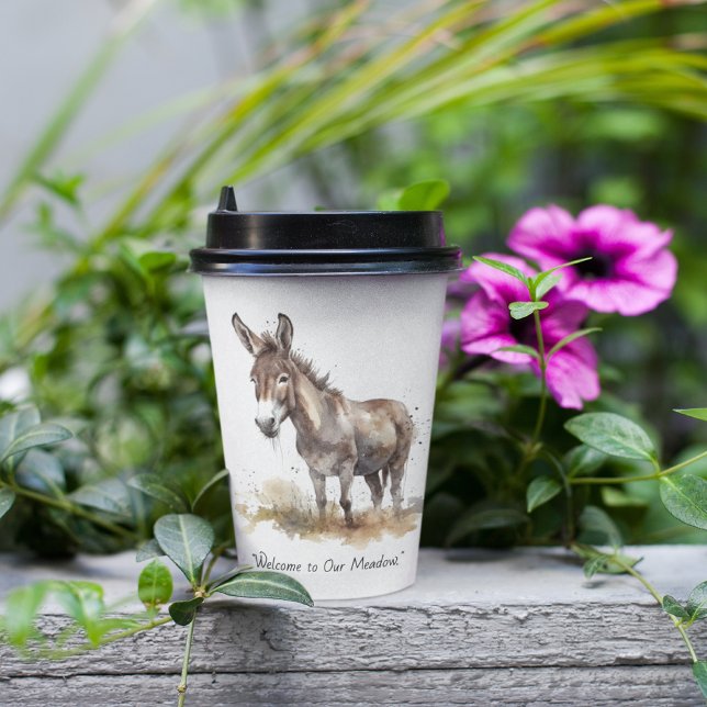 Vasos De Papel Encantadora serenidad en burro, personalizado (Subido por el creador)