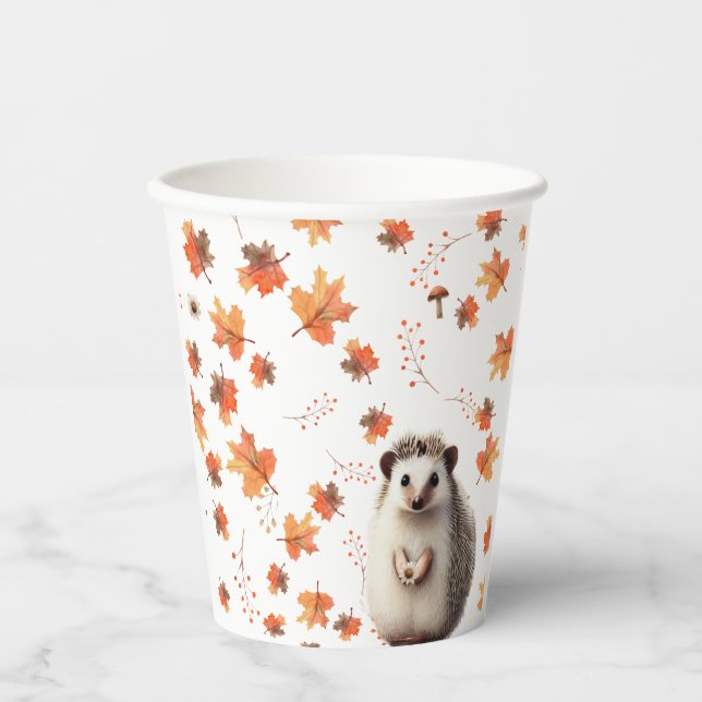 Vasos De Papel Encantamiento otoñal - Hedgehog & Forest (Anverso)