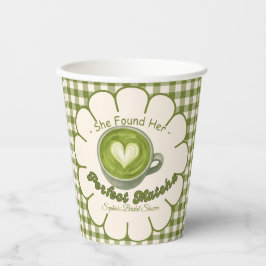 Vasos De Papel Encontré su ducha nupcial Matcha perfecta