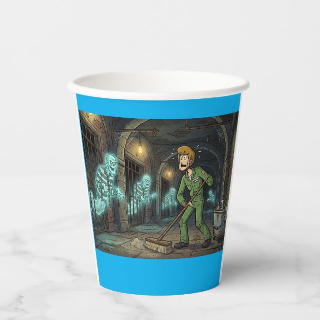 Vasos De Papel Encubierto y asustado (Anverso)