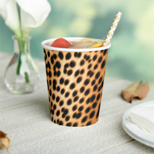 Vasos De Papel Energía de Leopardo Salvaje – Moda Audaz con Estam