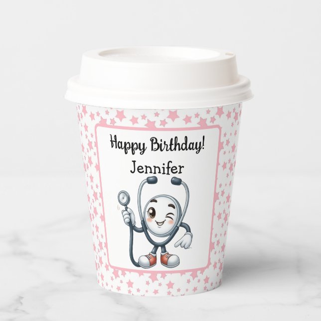 Vasos De Papel Enfermera taza de papel para la fiesta de cumpleañ (Anverso)