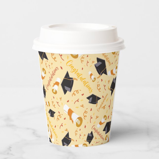 Vasos De Papel Enhorabuena por la graduación (Anverso)