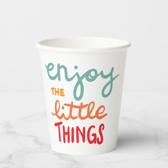Vasos De Papel Enjoy the little things (Anverso)
