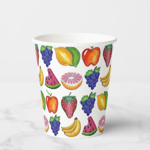Vasos De Papel Ensalada de frutas de limón de limón de manzana