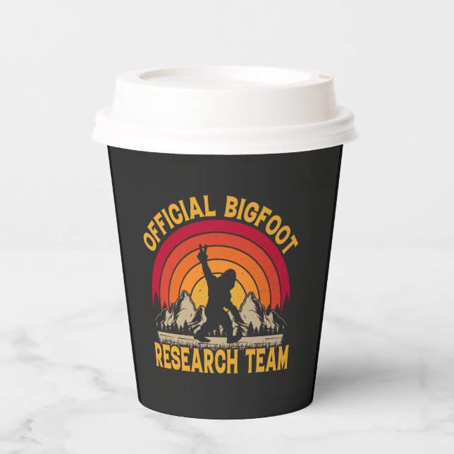 Vasos De Papel Equipo de Investigación Original Bigfoot (Anverso)
