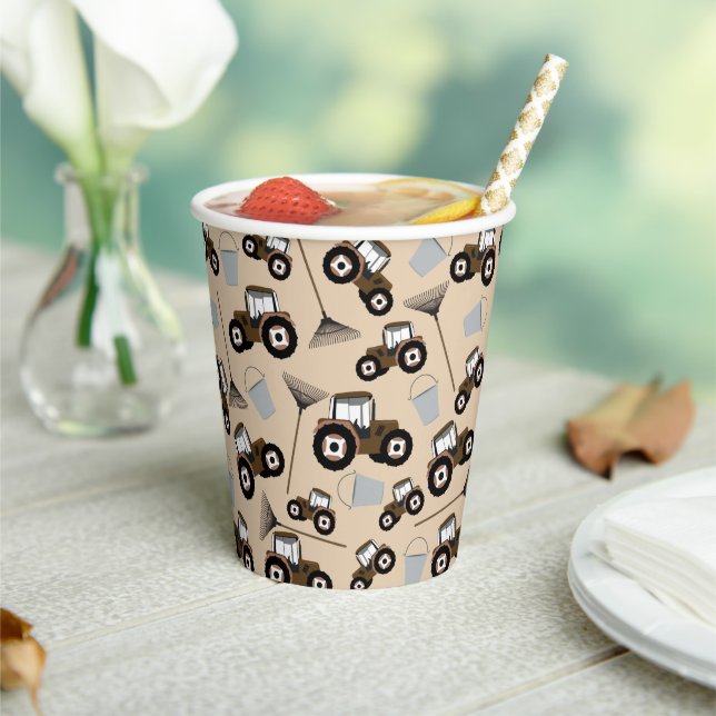 Vasos De Papel Equipo de la granja de modelos de camión de tracto (in situ)