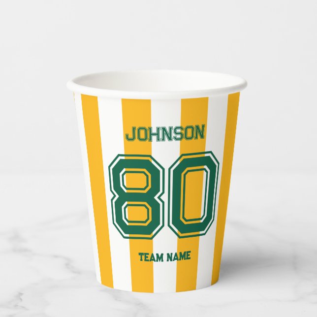 Vasos De Papel Equipo de nombres personalizados de equipo de depo (Anverso)