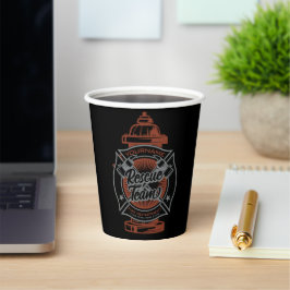 Vasos De Papel Equipo de Rescate de Combatientes de Incendios ADD