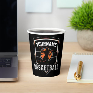 Vasos De Papel Equipo de Slam Dunk de jugador de baloncesto perso