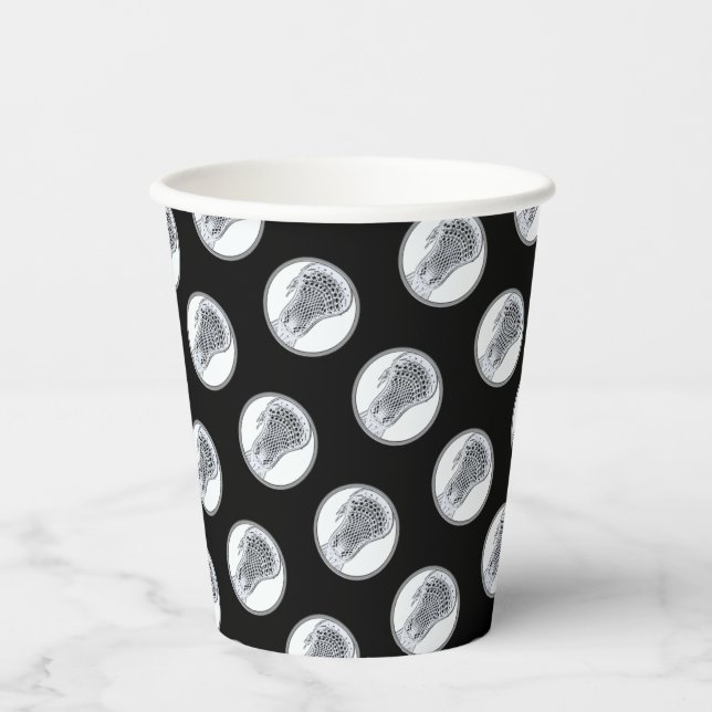 Vasos De Papel Equipo deportivo Lacrosse (Anverso)