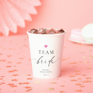 Vasos De Papel Equipo Novia Minimalista Ellesmere