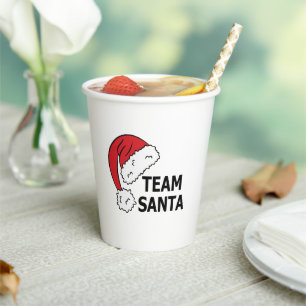 Vasos De Papel Equipo Santa, Regalo de Navidad Genial