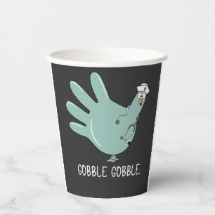 Vasos De Papel ER Enfermera Turquia Gobble Squad ER Enfermera Acc