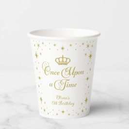 Vasos De Papel Érase Una Vez Cumpleaños Princesa Dorada