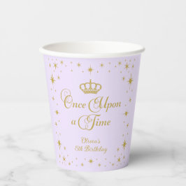 Vasos De Papel Érase Una Vez Cumpleaños Princesa Dorada