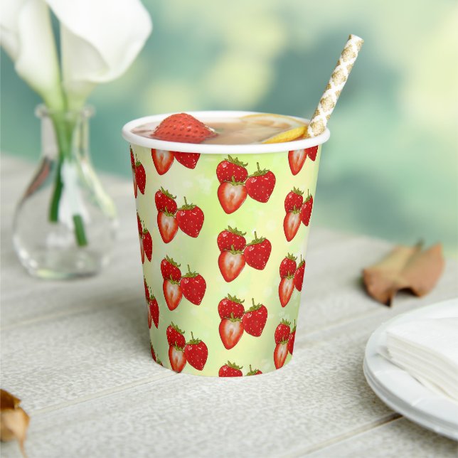 Vasos De Papel Erdbeeren Pappbecher (in situ)