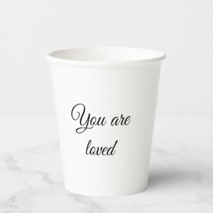 Vasos De Papel Eres amado por la motivación del sol, cito conscie