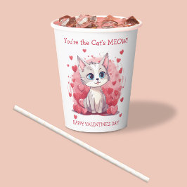 Vasos De Papel Eres el mísero San Valentín del gato