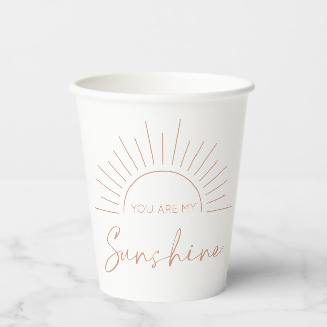 Vasos De Papel Eres Mi Baby Shower Moderno Sunshine Boho (Anverso)