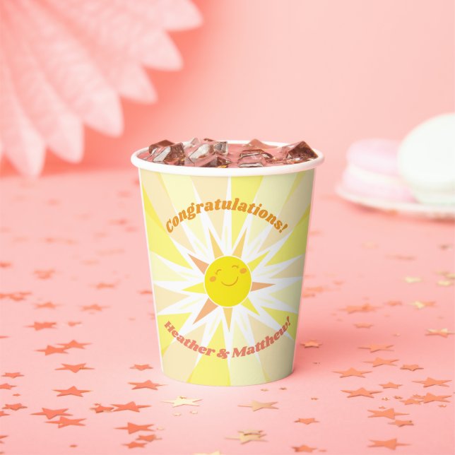 Vasos De Papel Eres mi Baby Shower Sunshine (in situ)